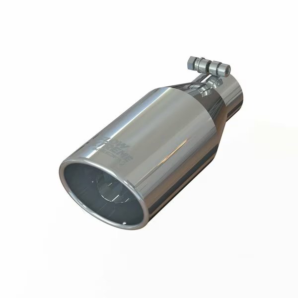 EXHAUST TIPS 212 Inch Inlet 412 Inch Outlet 304 Stainless Steel Round Angle Cut Double Wall, Speedfx, Mfr#: TP032545